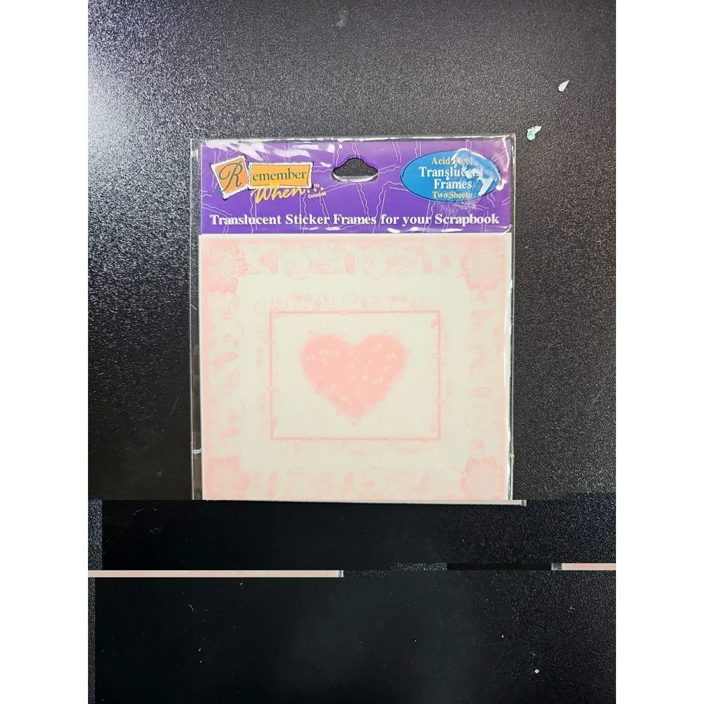 Remember When- Scrapbook  Translucent Photo Frames Pink Hearts